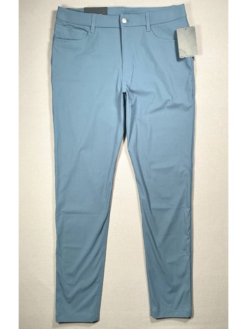 NWT Lululemon ABC 5-Pocket Warpstreme Teal Blue Slim Fit Pants -Men Size 32 X 34